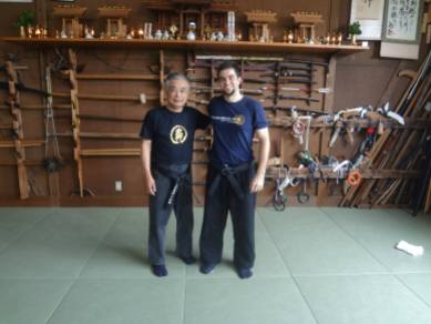 Me & Noguchi Sensei after class at Bujinkan Hombu Dojo (Bujinden). 2013.