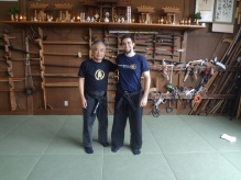 Noguchi Sensei and Pedro Henrique Shidoshi at Bujinkan Hombu Dojo in 2013